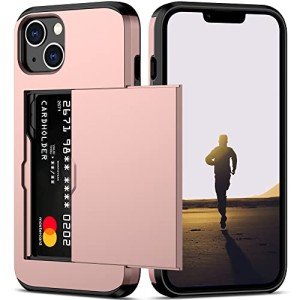 Rose Gold iPhone 13 Case with Card Holder