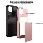 Rose Gold iPhone 13 Case with Card Holder