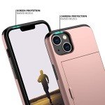 Rose Gold iPhone 13 Case with Card Holder