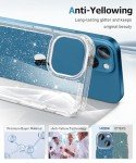 Clear Glitter iPhone 13 Case with Protectors