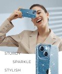 Clear Glitter iPhone 13 Case with Protectors