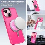 Hot Pink Magnetic Phone Case for iPhone 13