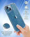 Clear Glitter iPhone 13 Case with Protectors