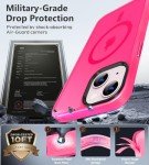 Hot Pink Magnetic Phone Case for iPhone 13