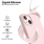 Chalk Pink Shockproof Silicone Case for iPhone 13