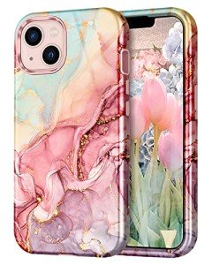 Rose Gold Marble Pattern iPhone 13 Case