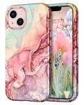 Rose Gold Marble Pattern iPhone 13 Case