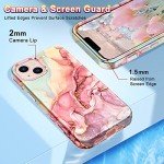 Rose Gold Marble Pattern iPhone 13 Case