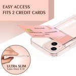 Bling Slim Clear Wallet Case for iPhone 13