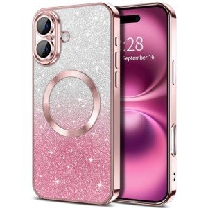 Hython Clear Glitter MagSafe iPhone 16 Case