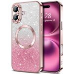 Hython Clear Glitter MagSafe iPhone 16 Case