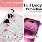 Hython Clear Glitter MagSafe iPhone 16 Case