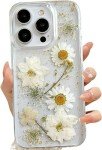 LSEEKA iPhone 13 Pro Clear Case with Flowers