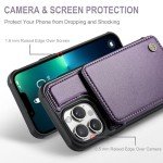 iPhone 13 Pro Wallet Case with Kickstand, Purple