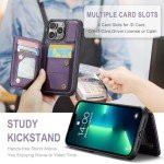 iPhone 13 Pro Wallet Case with Kickstand, Purple