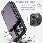 iPhone 13 Pro Wallet Case with Kickstand, Purple
