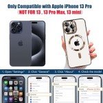 Clear Magnetic iPhone 13 Pro Case - Gold