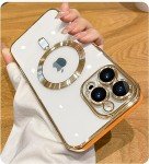 Clear Magnetic iPhone 13 Pro Case - Gold