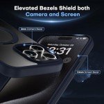 Magnetic iPhone 13 Pro Case with Kickstand - Navy Blue