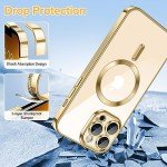 Hython Magnetic Clear iPhone 13 Pro Case - Gold