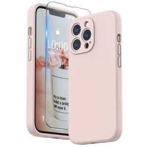 Surphy iPhone 13 Pro Liquid Silicone Case, Pink Sand