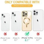 Hython Magnetic Clear iPhone 13 Pro Case - Gold