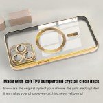 Clear Magnetic iPhone 13 Pro Case - Gold