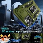 iPhone 13 Pro Max Case with Slide Cover - Olive Green