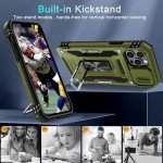 iPhone 13 Pro Max Case with Slide Cover - Olive Green