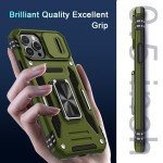 iPhone 13 Pro Max Case with Slide Cover - Olive Green
