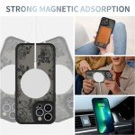 AIGOMARA Black Floral iPhone 13 Pro Max Case