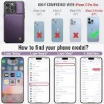 Vinich iPhone 13 Pro Max Wallet Case - Purple