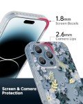 Blue Floral iPhone 16 Pro Case for Women