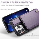 Vinich iPhone 13 Pro Max Wallet Case - Purple