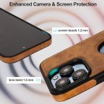KSELF Slim Leather Case with Kickstand for iPhone 13 Pro Max