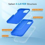 iPhone 13 Pro Max Shockproof Silicone Case - Blue