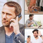 KSELF Slim Leather Case with Kickstand for iPhone 13 Pro Max