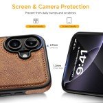 TRUIRON Vintage Ultra Slim Leather Case for iPhone 16