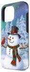 iPhone 16 Pro Winter Snowman Bird Case