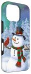 iPhone 16 Pro Winter Snowman Bird Case