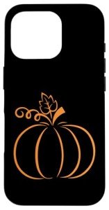 iPhone 16 Pro Orange Pumpkin Fall Case