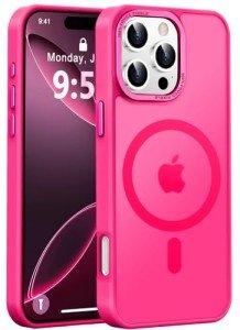 Hot Pink iPhone 16 Pro Case with Magsafe
