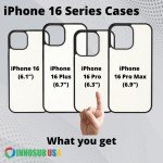5-Pack INNOSUB Sublimation Blanks Phone Cases for iPhone 16 Pro