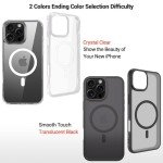 ANEWSIR iPhone 16 Pro Case - Clear & Matte Black