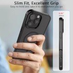 ANEWSIR iPhone 16 Pro Case - Clear & Matte Black