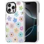Groovy Flower Clear Case for iPhone 16 Pro Max