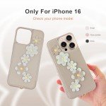 Cute Flower Crossbody Wallet Case for iPhone 16 Pro Max