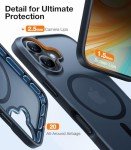 TORRAS Magnetic Shockproof iPhone 16 Case - Black