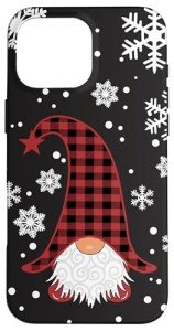 Gnome Buffalo Plaid Christmas Case for iPhone 16 Pro Max