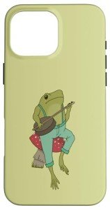 Cottagecore Frog Playing Banjo iPhone 16 Pro Max Case
